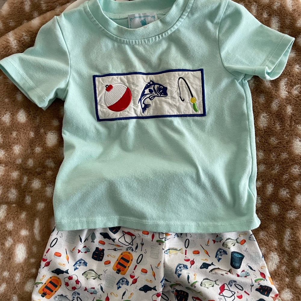 Boys boutique shorts set